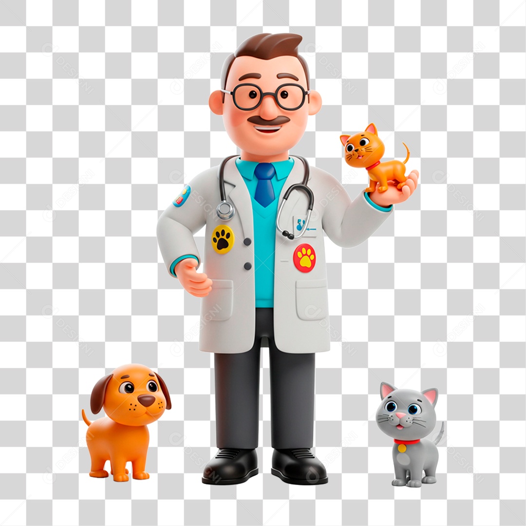 Personagem Veterinário PNG Transparente
