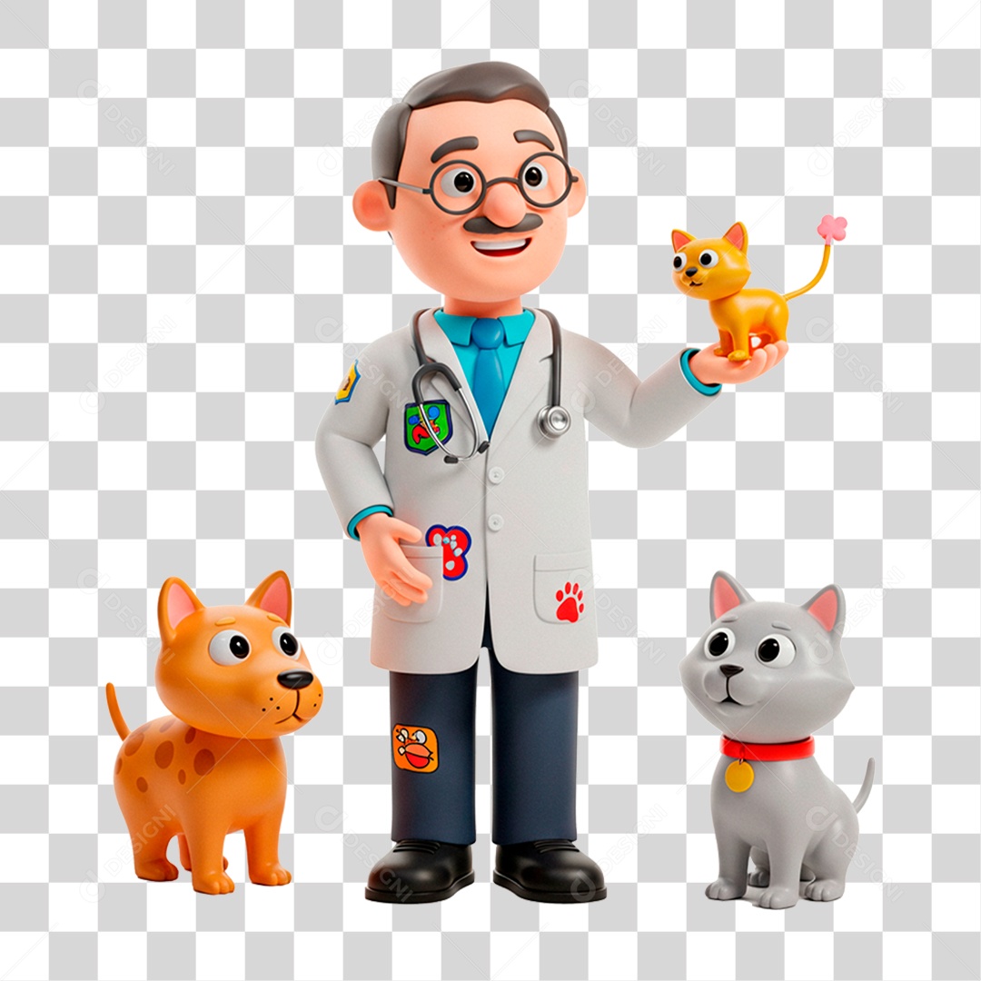 Personagem Veterinário PNG Transparente