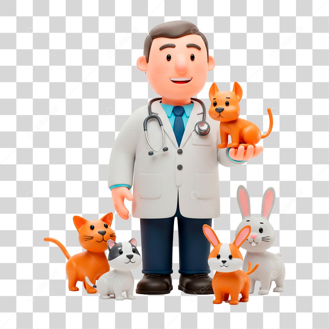 Personagem Veterinário PNG Transparente