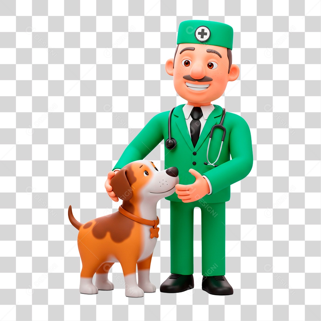 Personagem Veterinário PNG Transparente