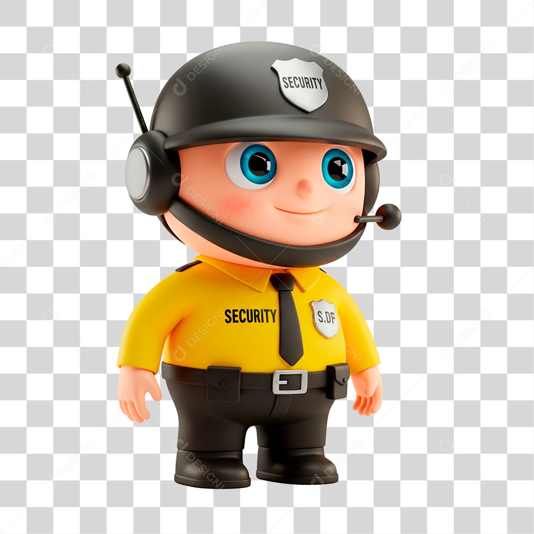 Personagem Policial PNG Transparente