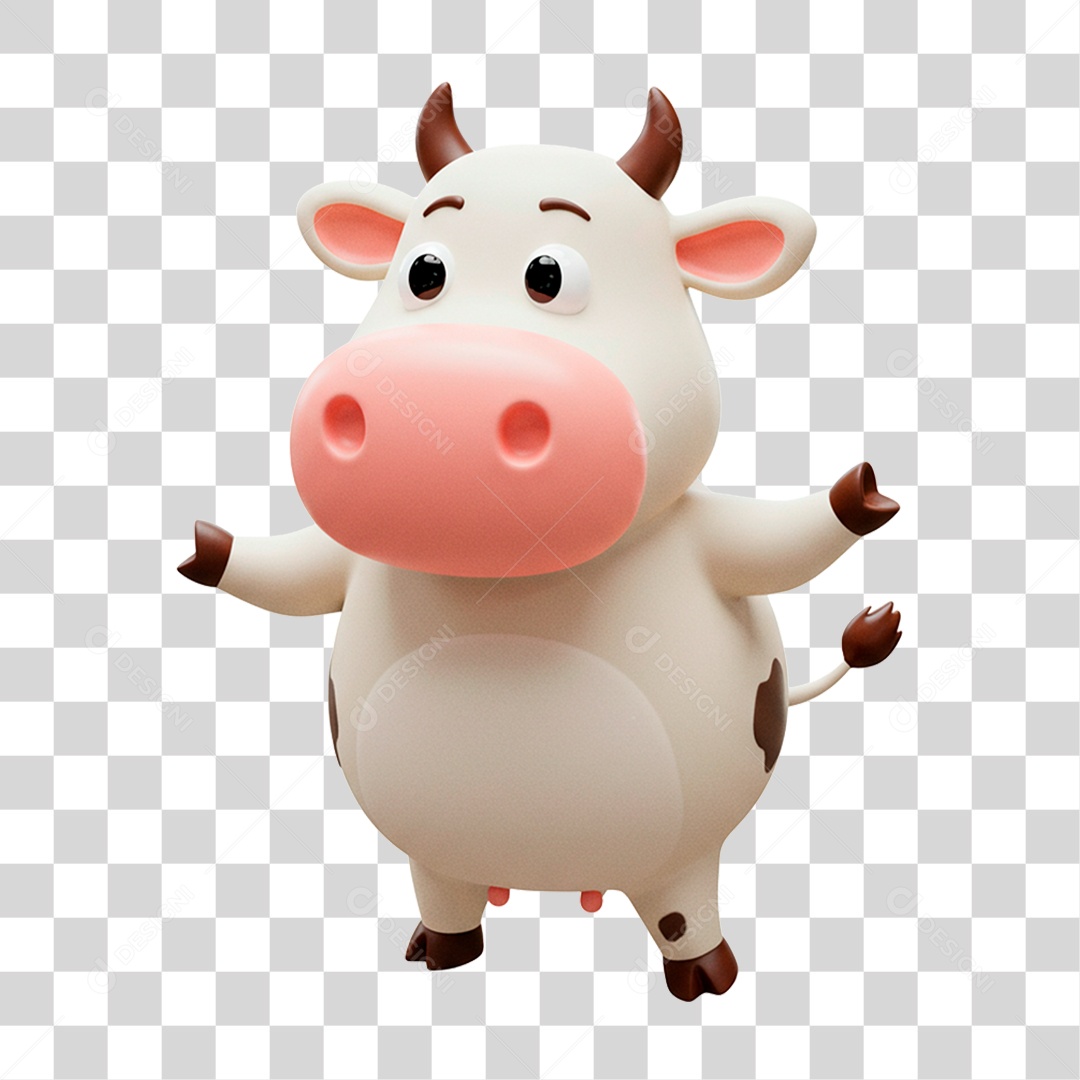 Personagem Vaca PNG Transparente