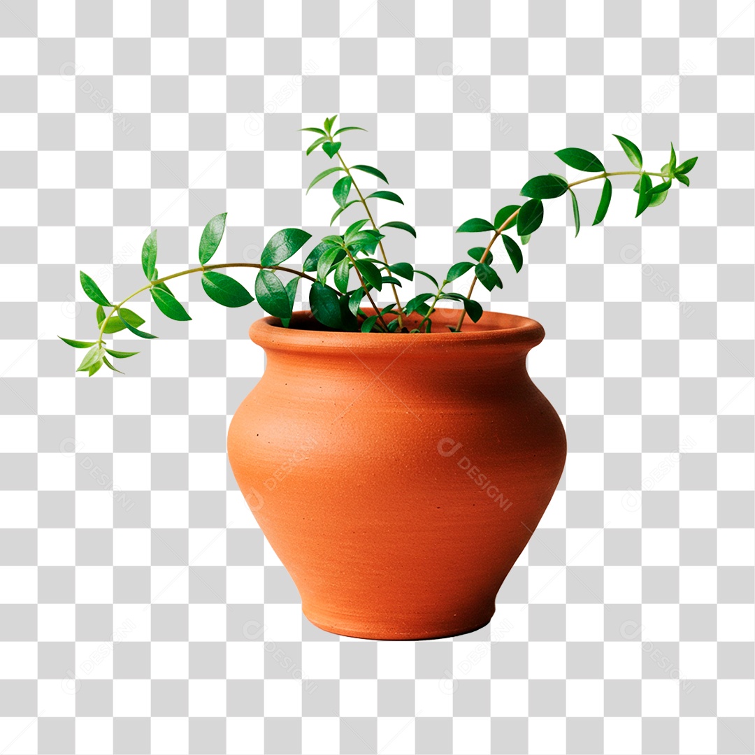 Planta no Vazo PNG Transparente