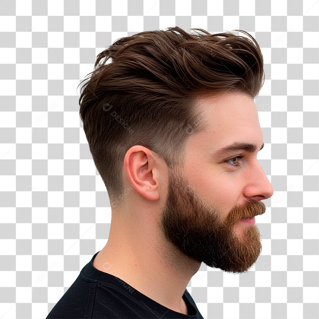 Homem de Barba PNG Transparente