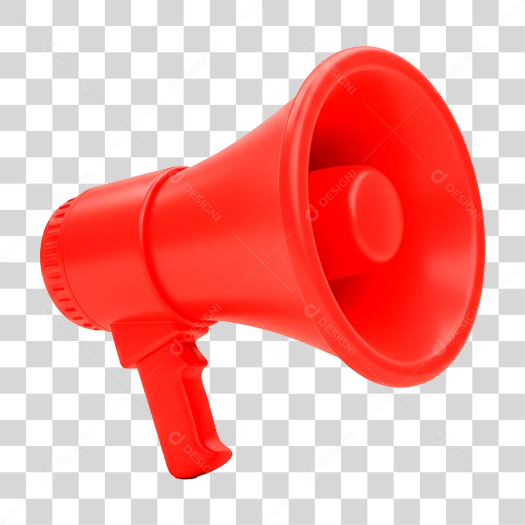 Megafone Vermelho PNG Transparente