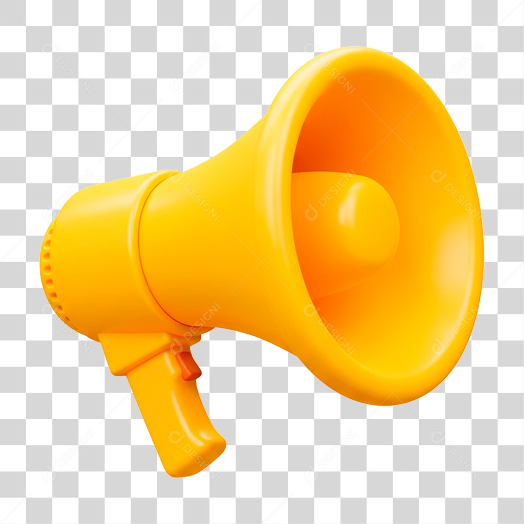 Megafone Amarelo PNG Transparente