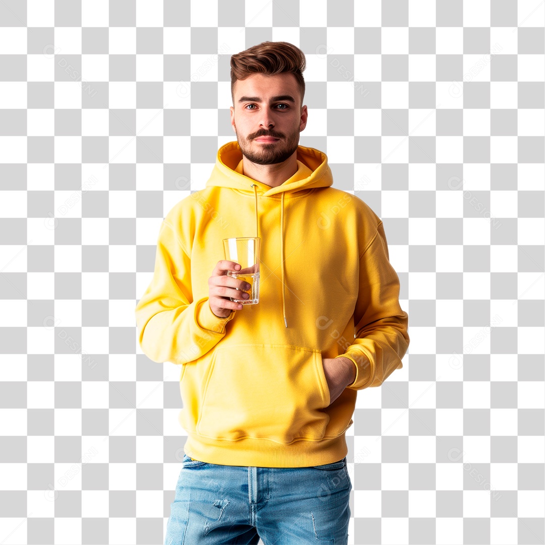 Homem de Blusão PNG Transparente