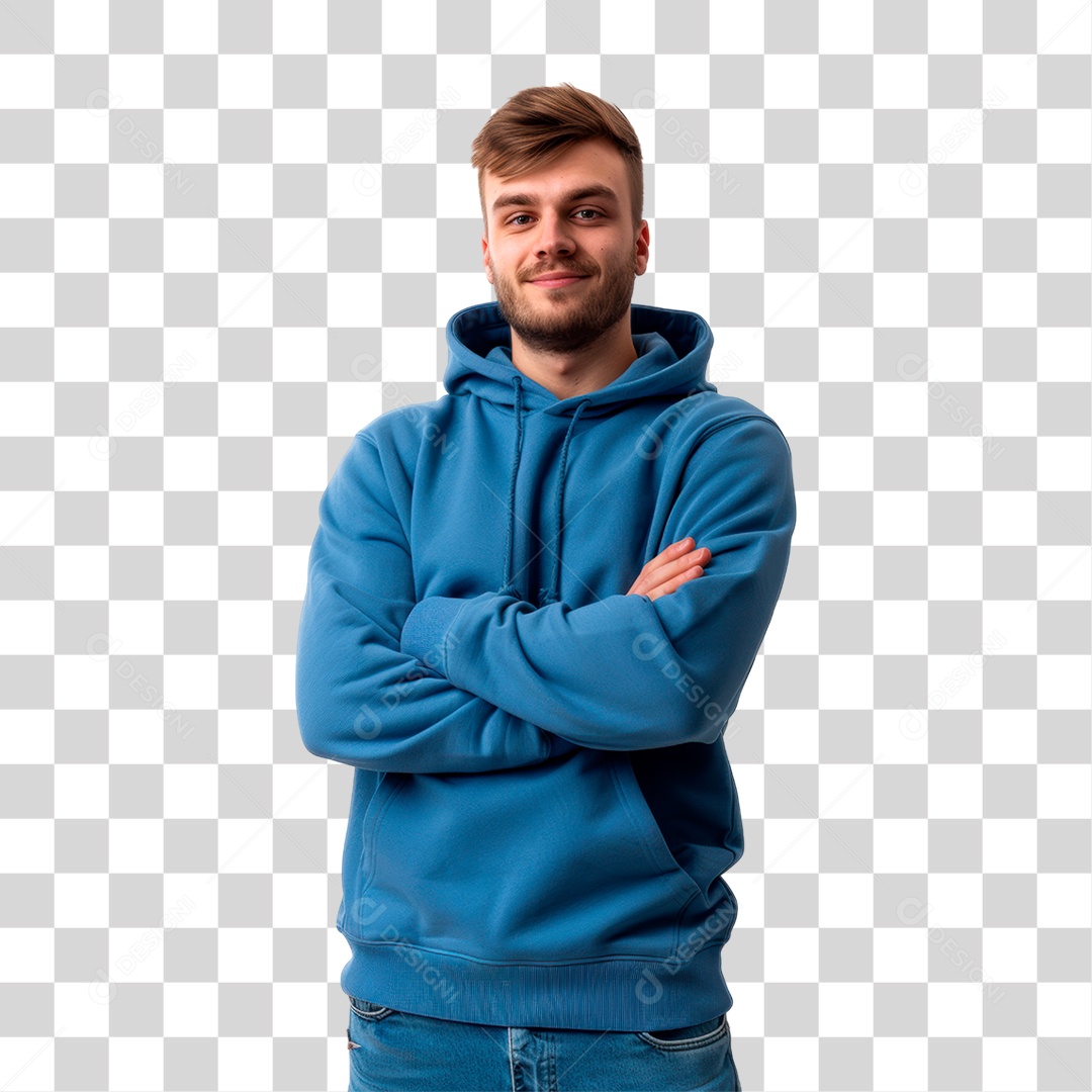 Homem de Blusão PNG Transparente