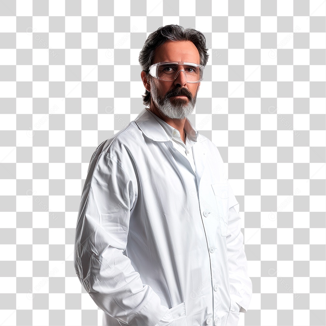 Homem de Jaleco PNG Transparente