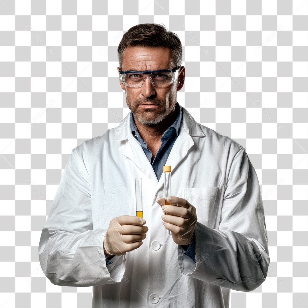 Homem de Jaleco PNG Transparente