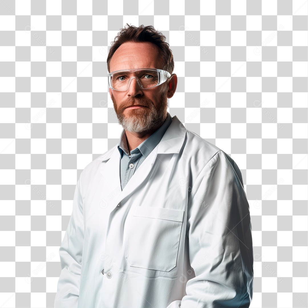 Homem de Jaleco PNG Transparente