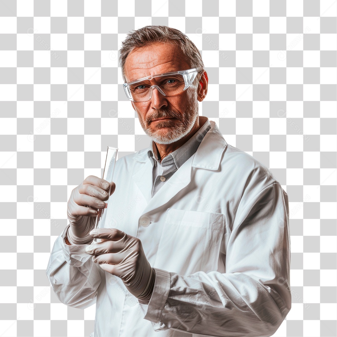 Homem de Jaleco PNG Transparente