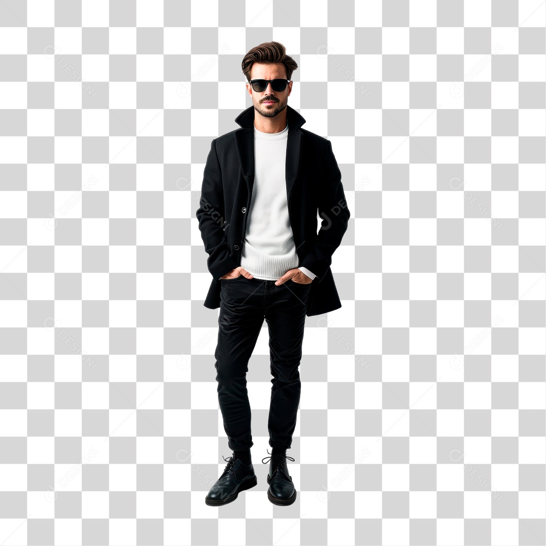 Homem de Óculos PNG Transparente