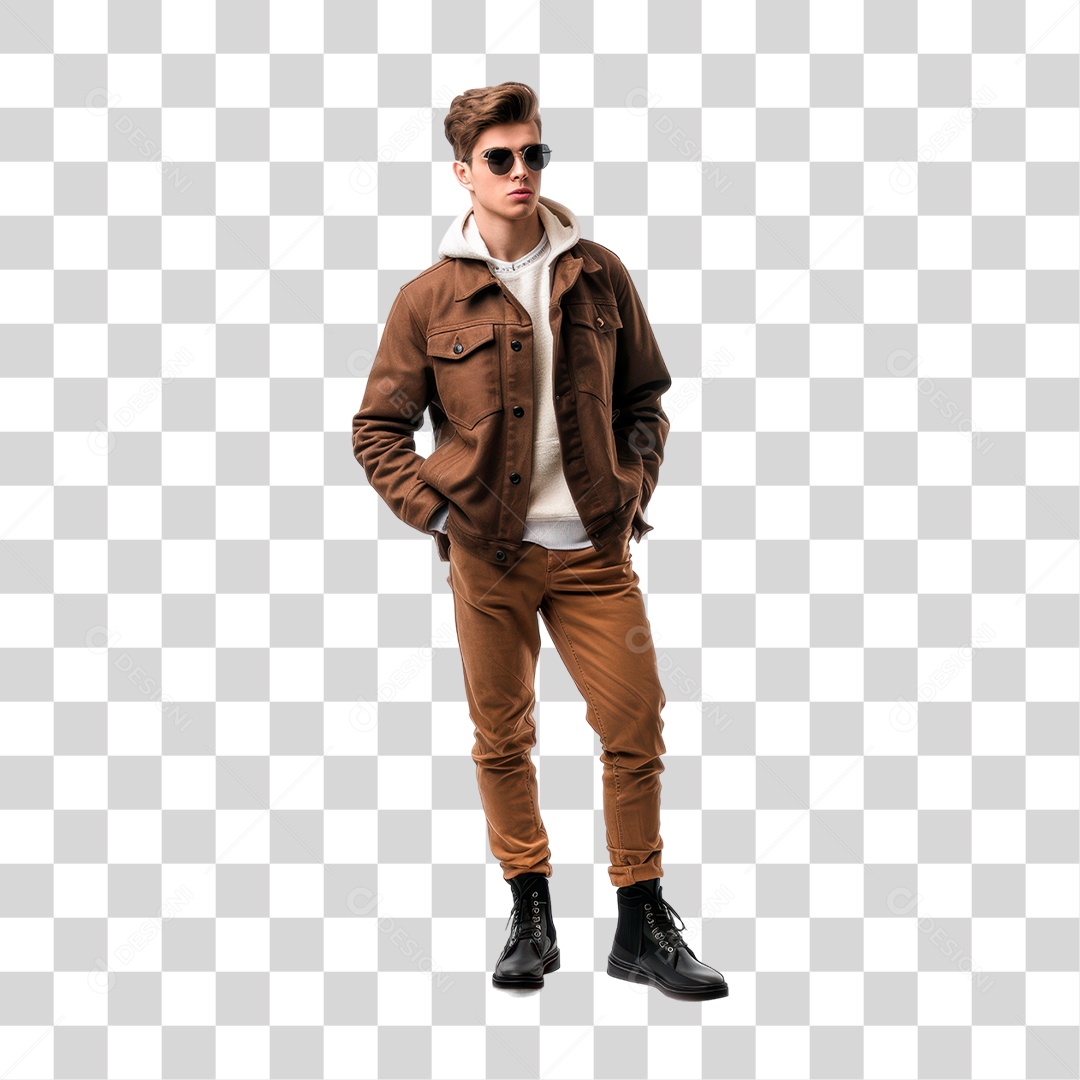 Homem de Óculos PNG Transparente