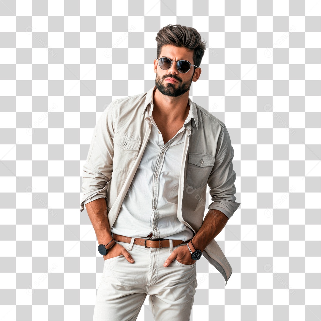 Homem de Óculos PNG Transparente