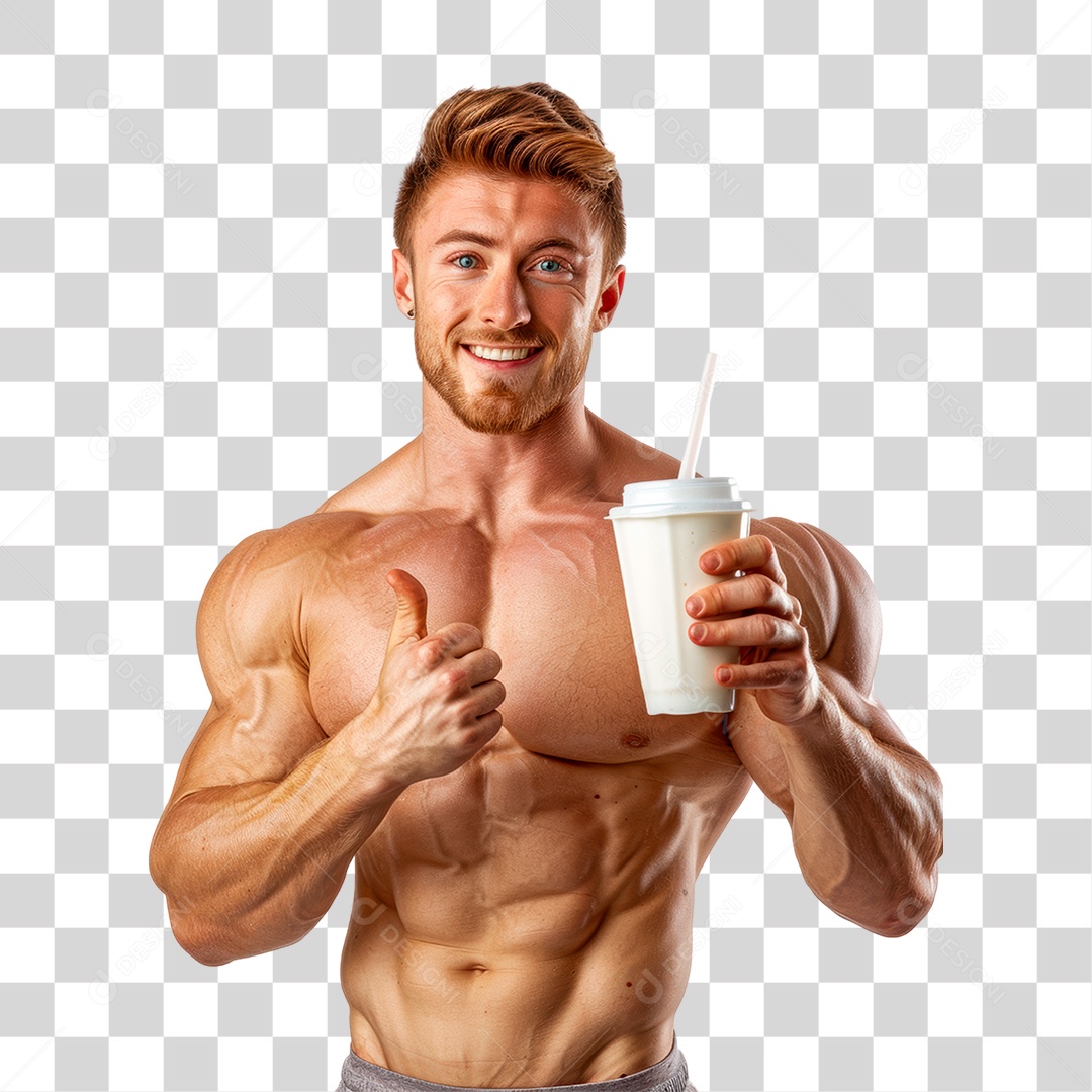 Homem na Academia PNG Transparente