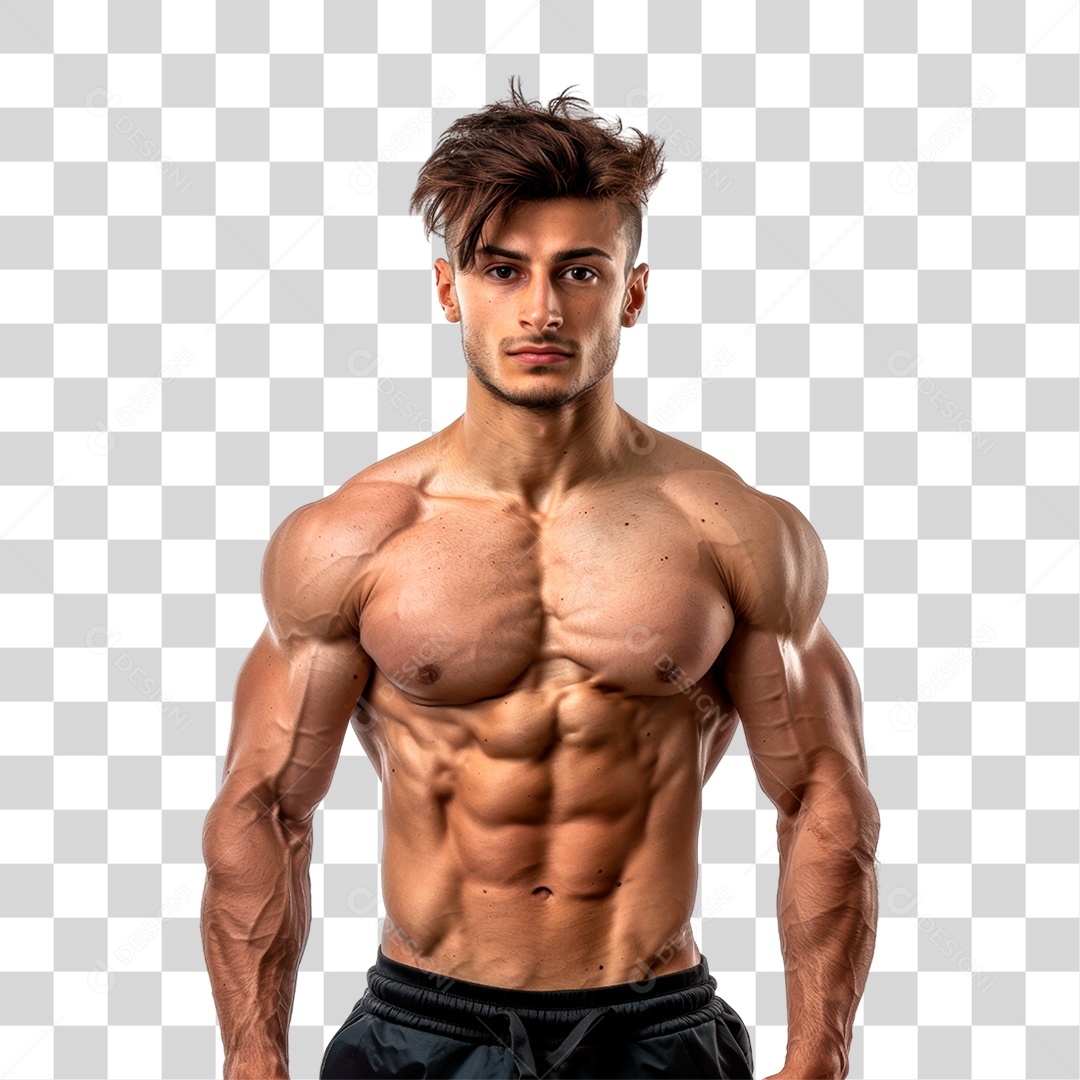 Homem Musculoso PNG Transparente