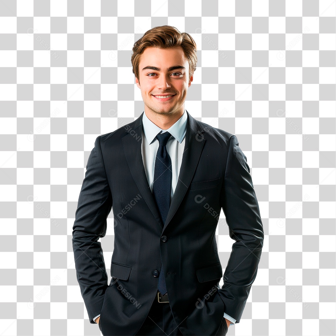 Homem de Terno PNG Transparente