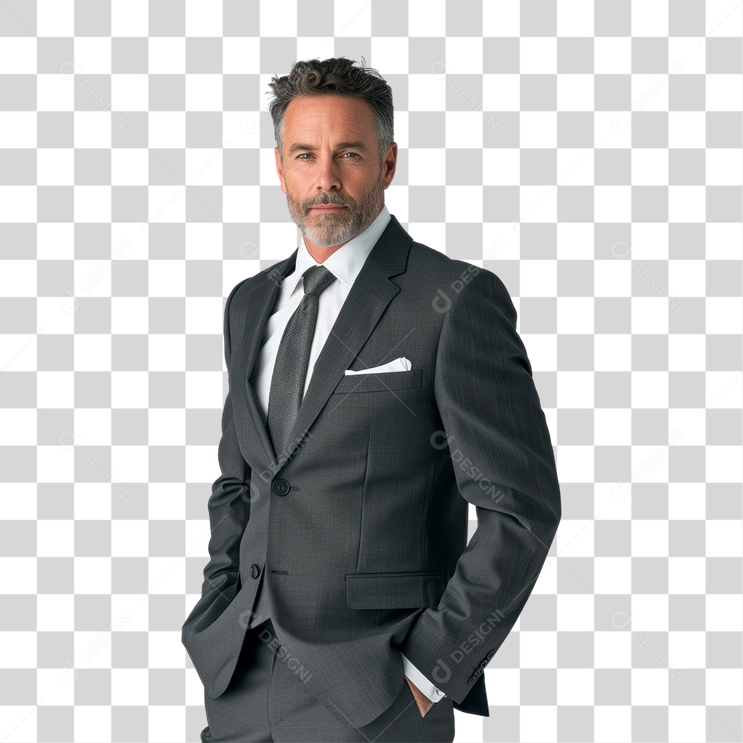 Homem de Terno PNG Transparente