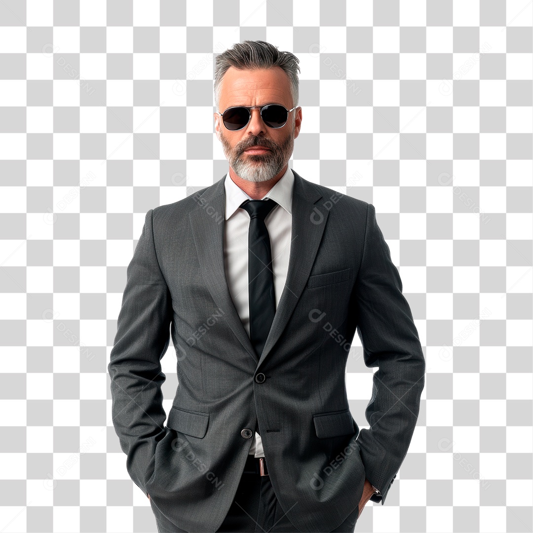 Homem de Terno PNG Transparente