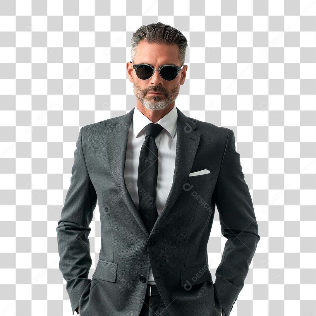 Homem de Terno PNG Transparente