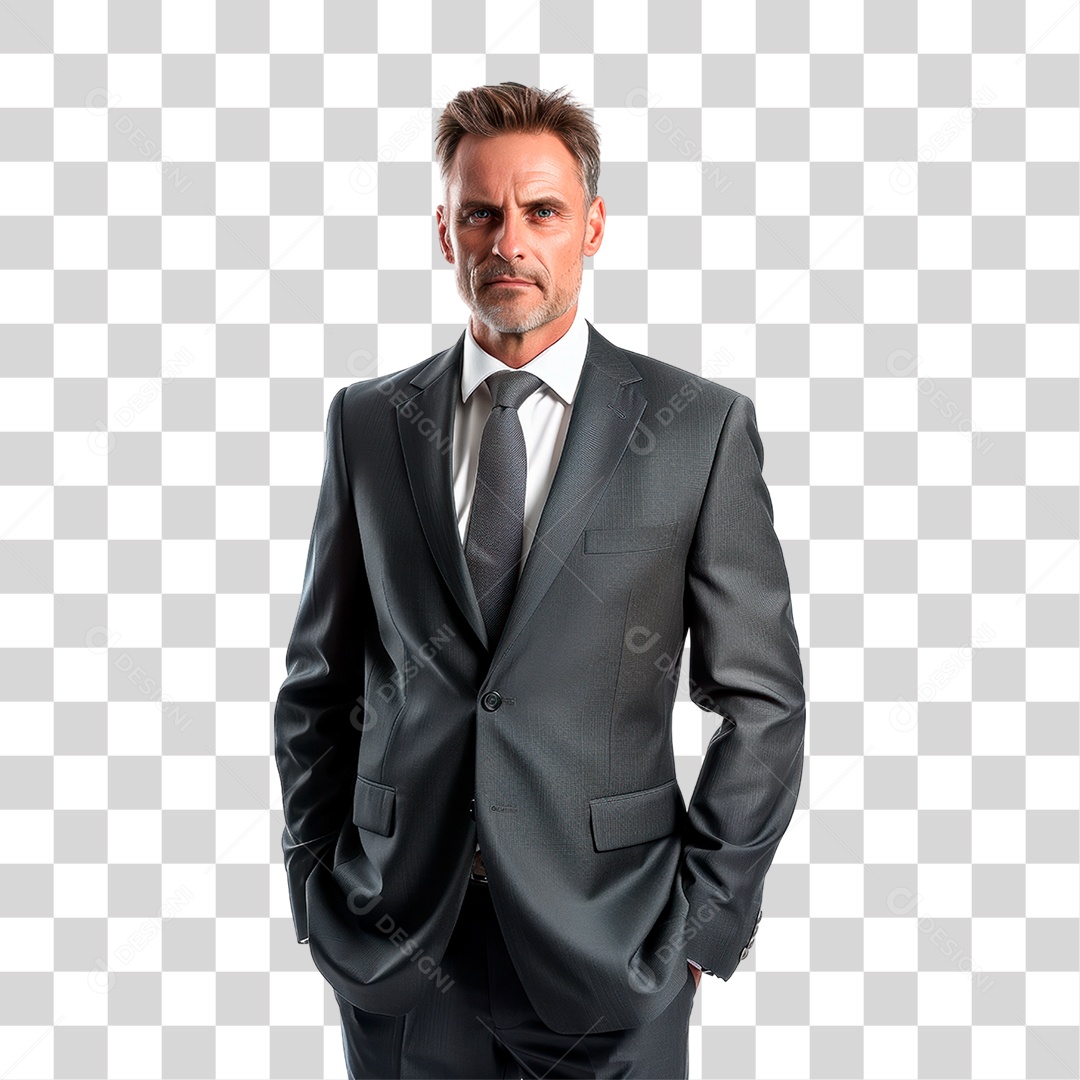 Homem de Terno PNG Transparente