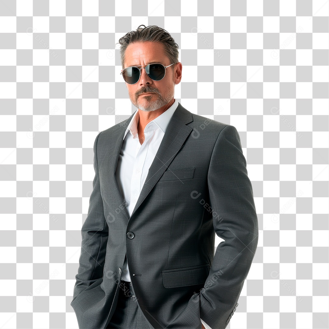 Homem de Terno PNG Transparente
