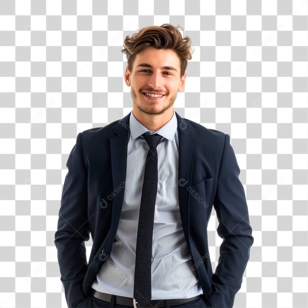 Homem de Terno PNG Transparente