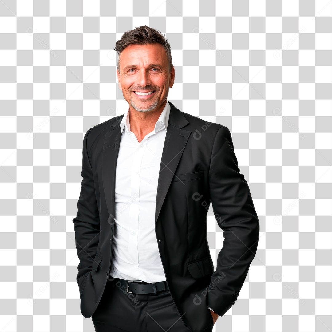 Homem de Terno PNG Transparente