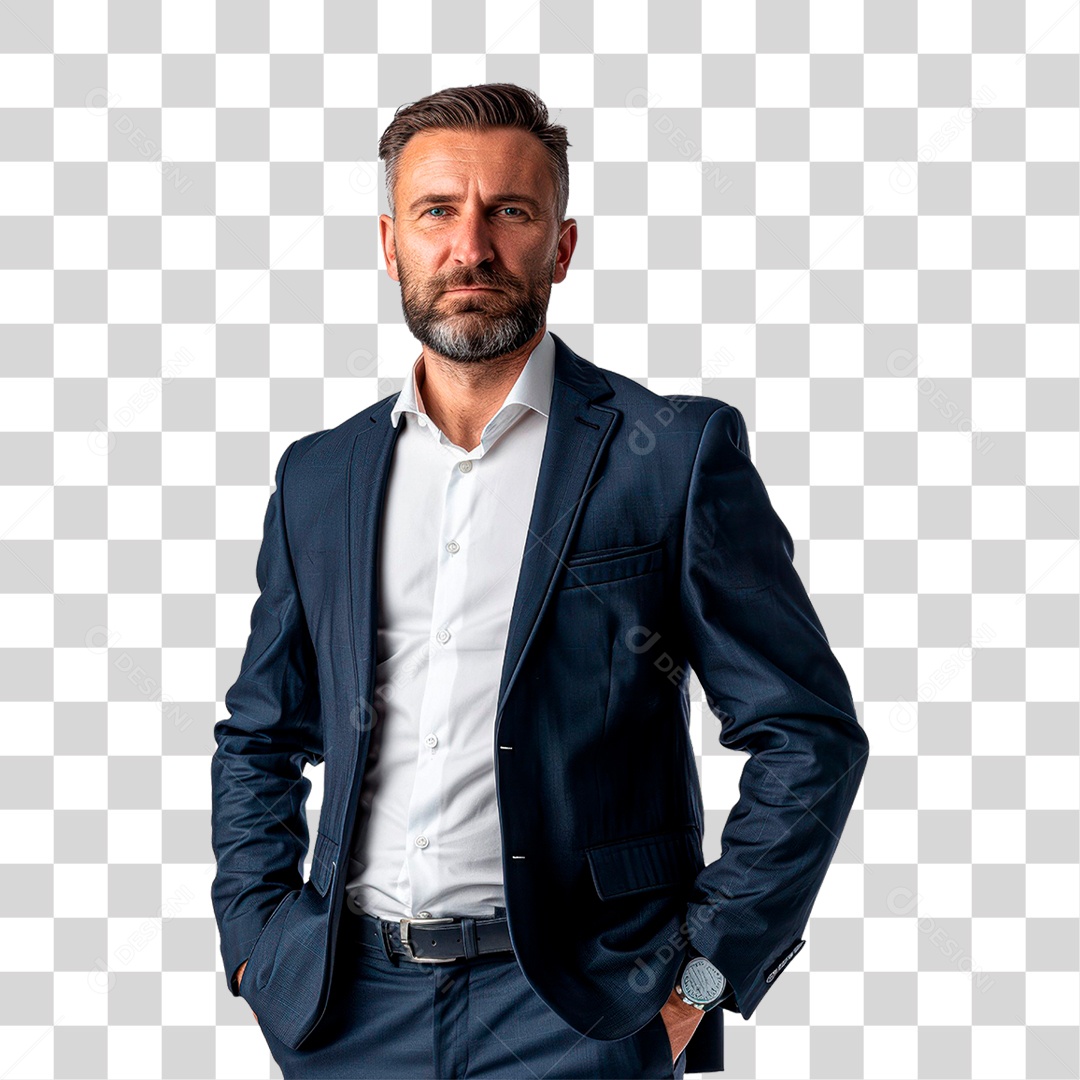 Homem de Terno PNG Transparente