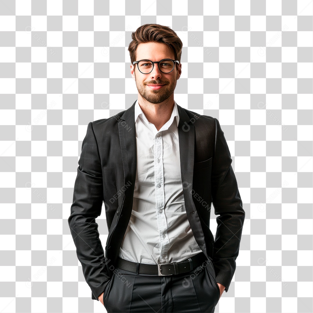 Homem de Terno PNG Transparente