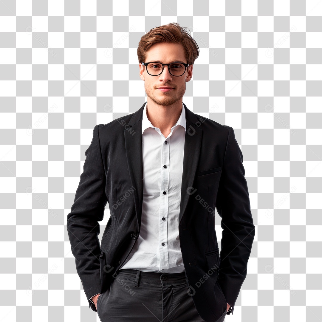 Homem de Terno PNG Transparente