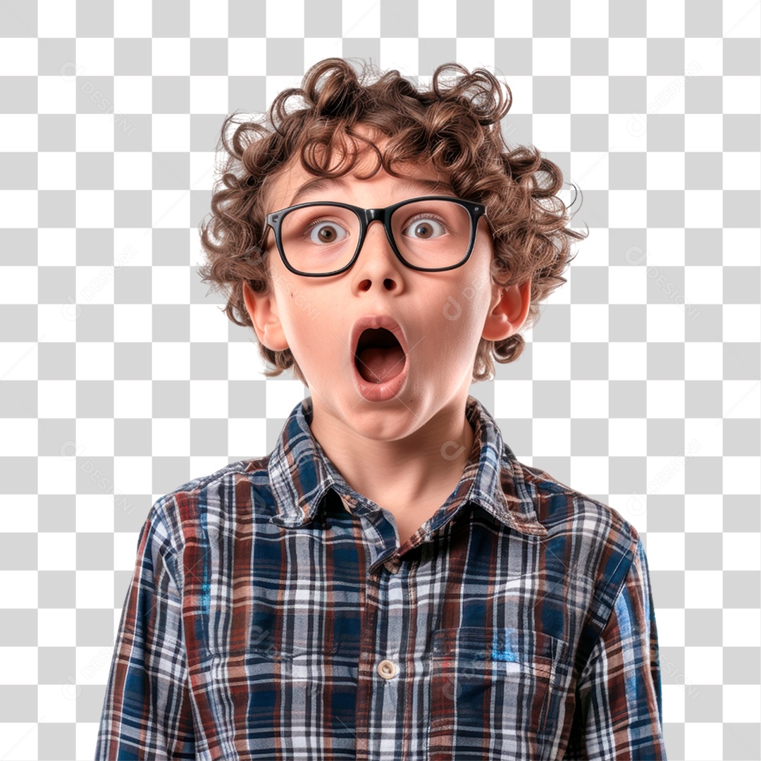 Menino Assustado PNG Transparente