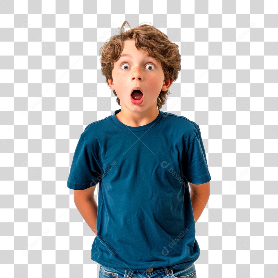 Menino Assustado PNG Transparente