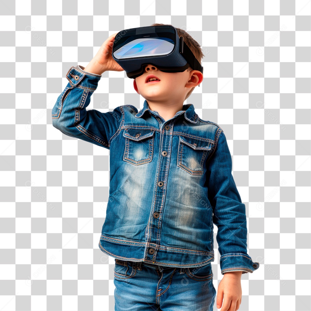 Menino Usando Óculos Vr PNG Transparente
