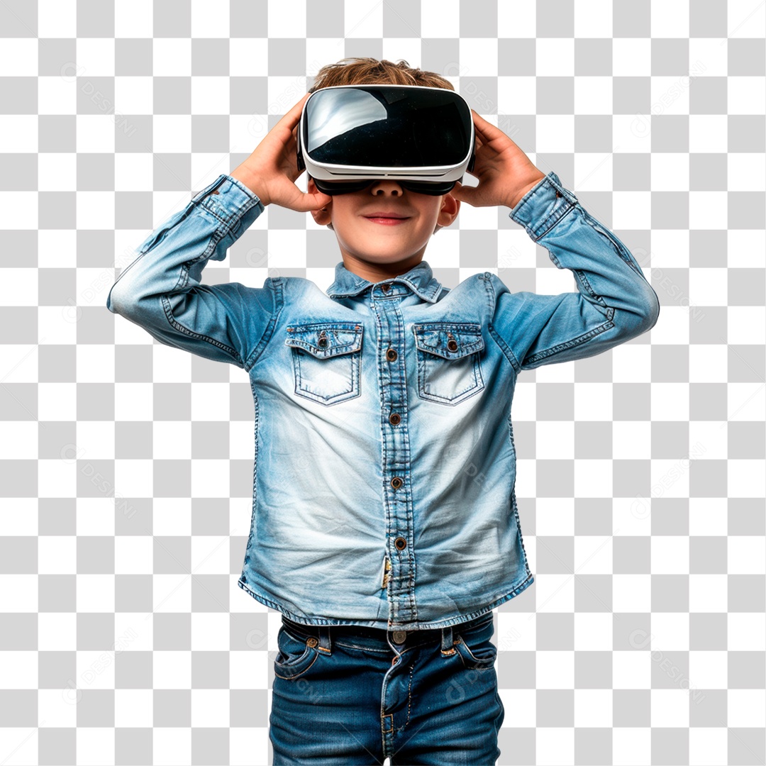 Menino Usando Óculos Vr PNG Transparente