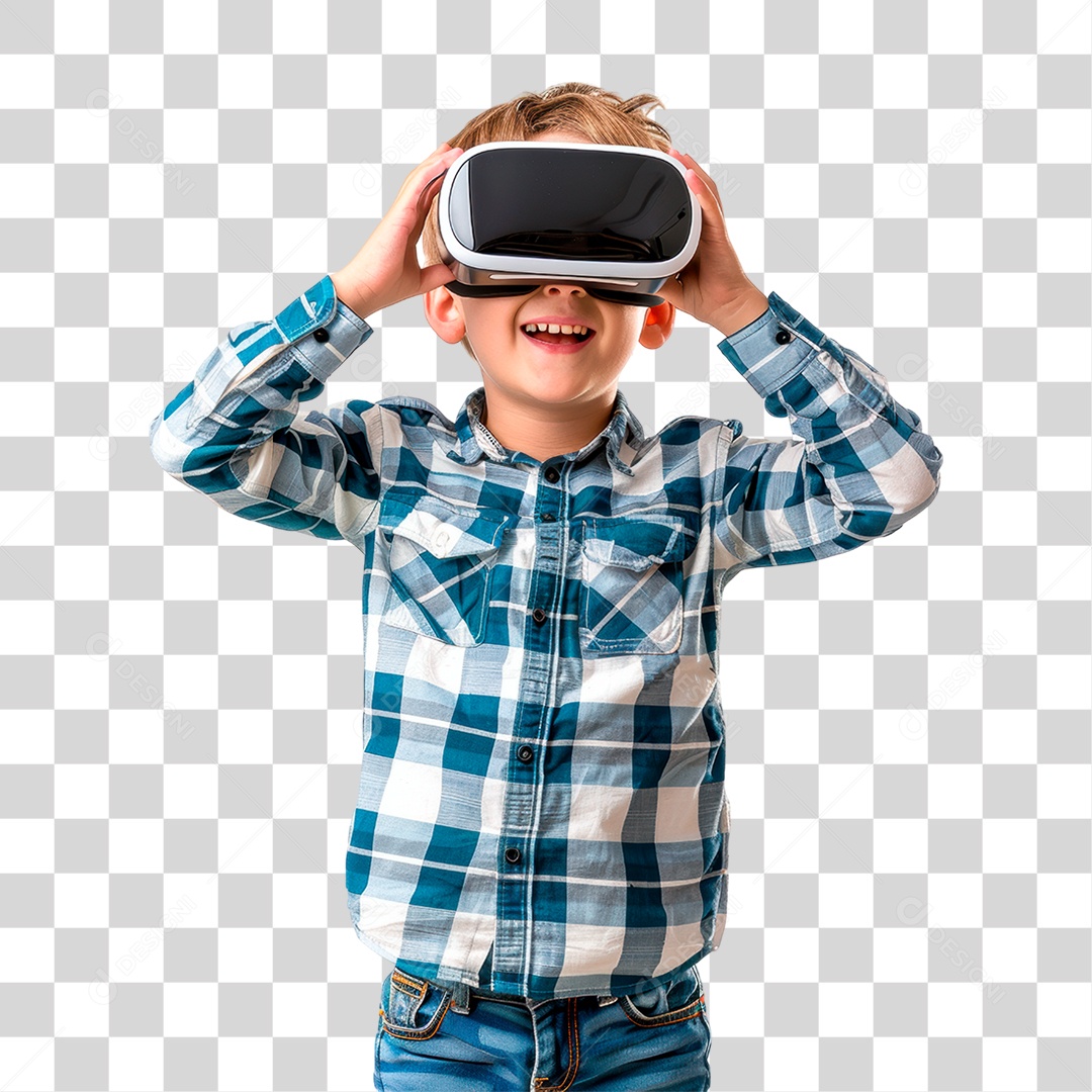 Menino Usando Óculos Vr PNG Transparente