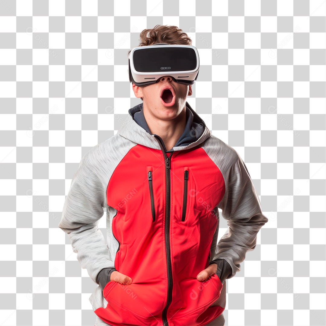 Homem com Óculos Vr PNG Transparente