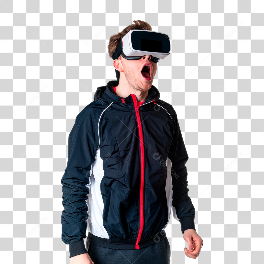 Homem com Óculos Vr PNG Transparente