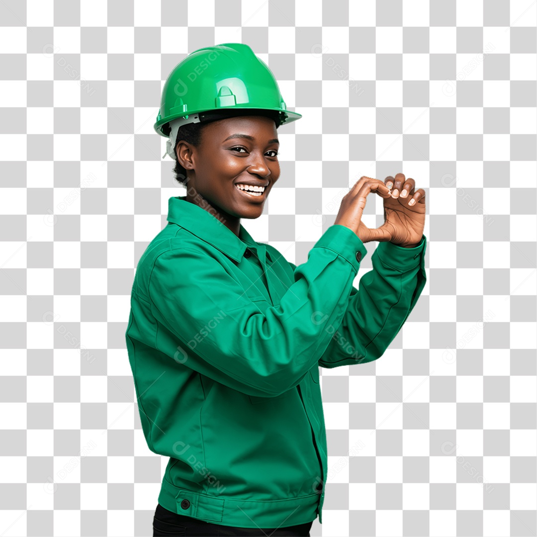 Mulher com Epis para Prevenção de Acidente no Trabalho Abril Verde PNG Transparente