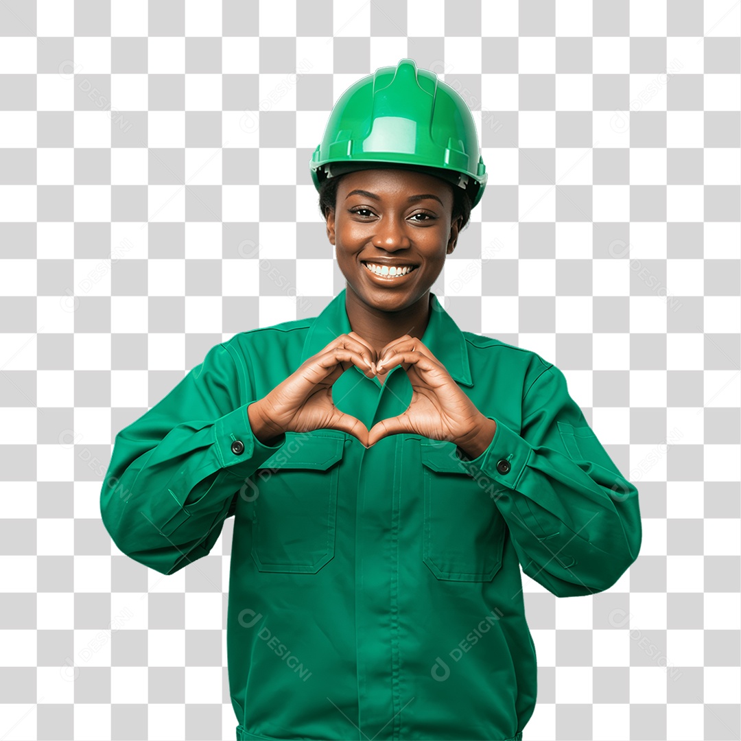 Mulher com Epis para Prevenção de Acidente no Trabalho Abril Verde PNG Transparente