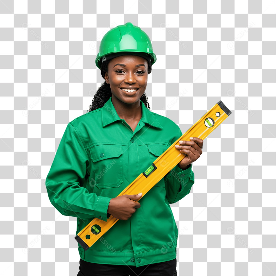 Mulher com Epis para Prevenção de Acidente no Trabalho Abril Verde PNG Transparente