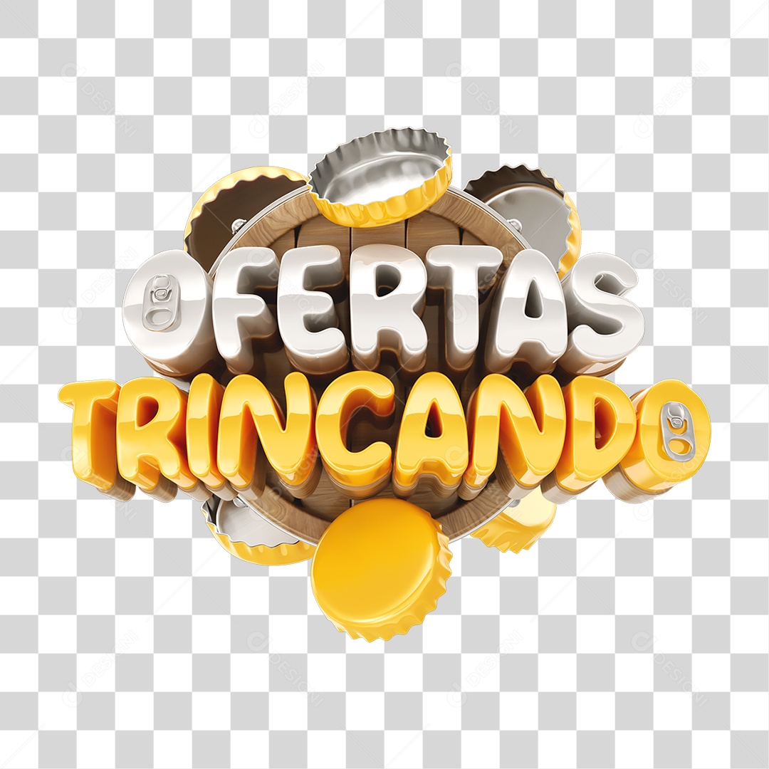 Selo 3D Ofertas Trincando PNG Transparente