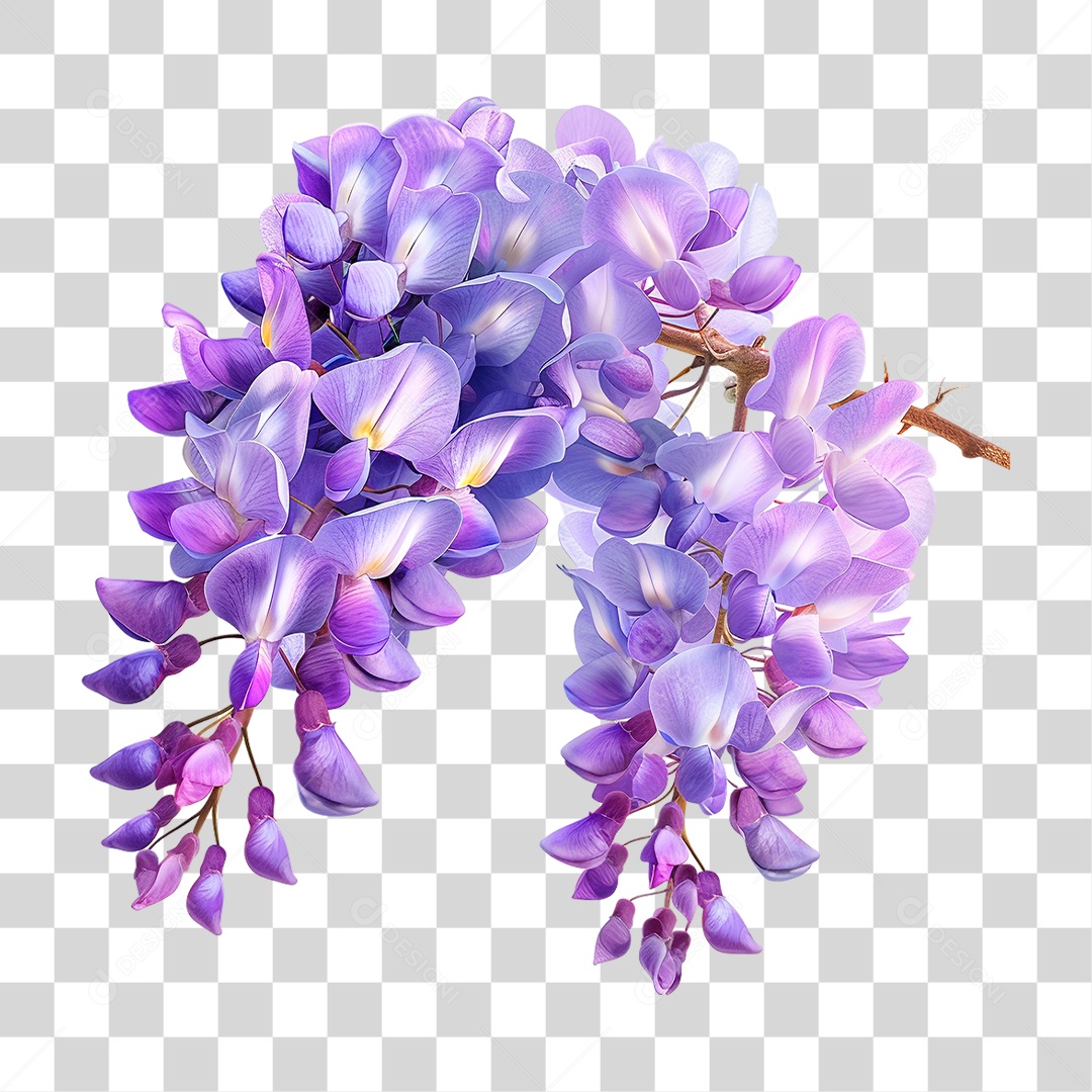 Flor Roxa PNG Transparente