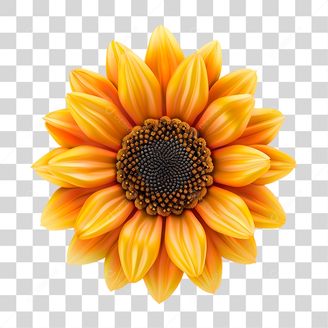 Flor Amarela PNG Transparente