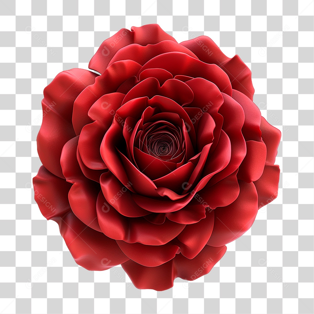 Flor Vermelha PNG Transparente