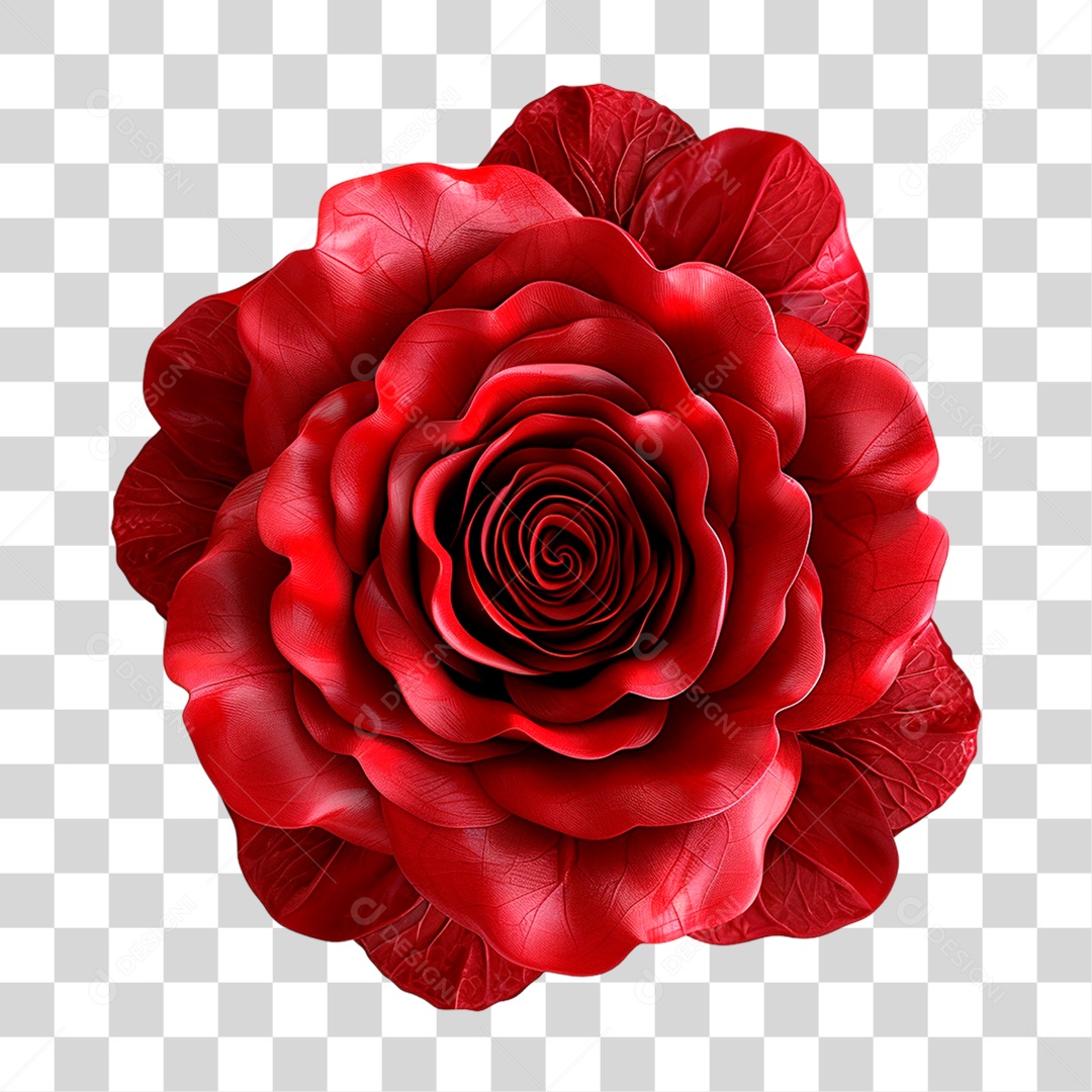 Flor Vermelha PNG Transparente