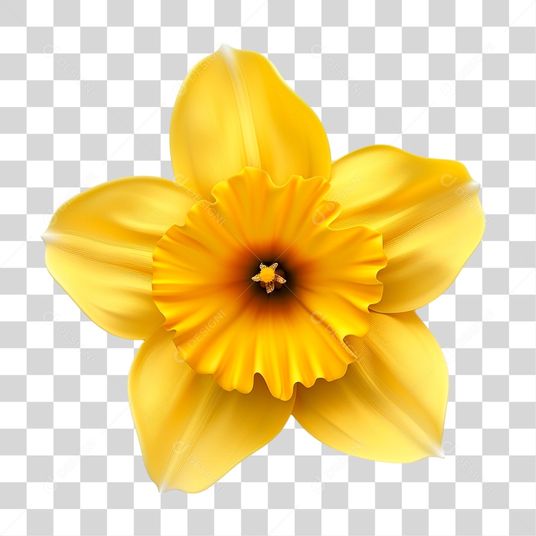 Flor Amarela PNG Transparente