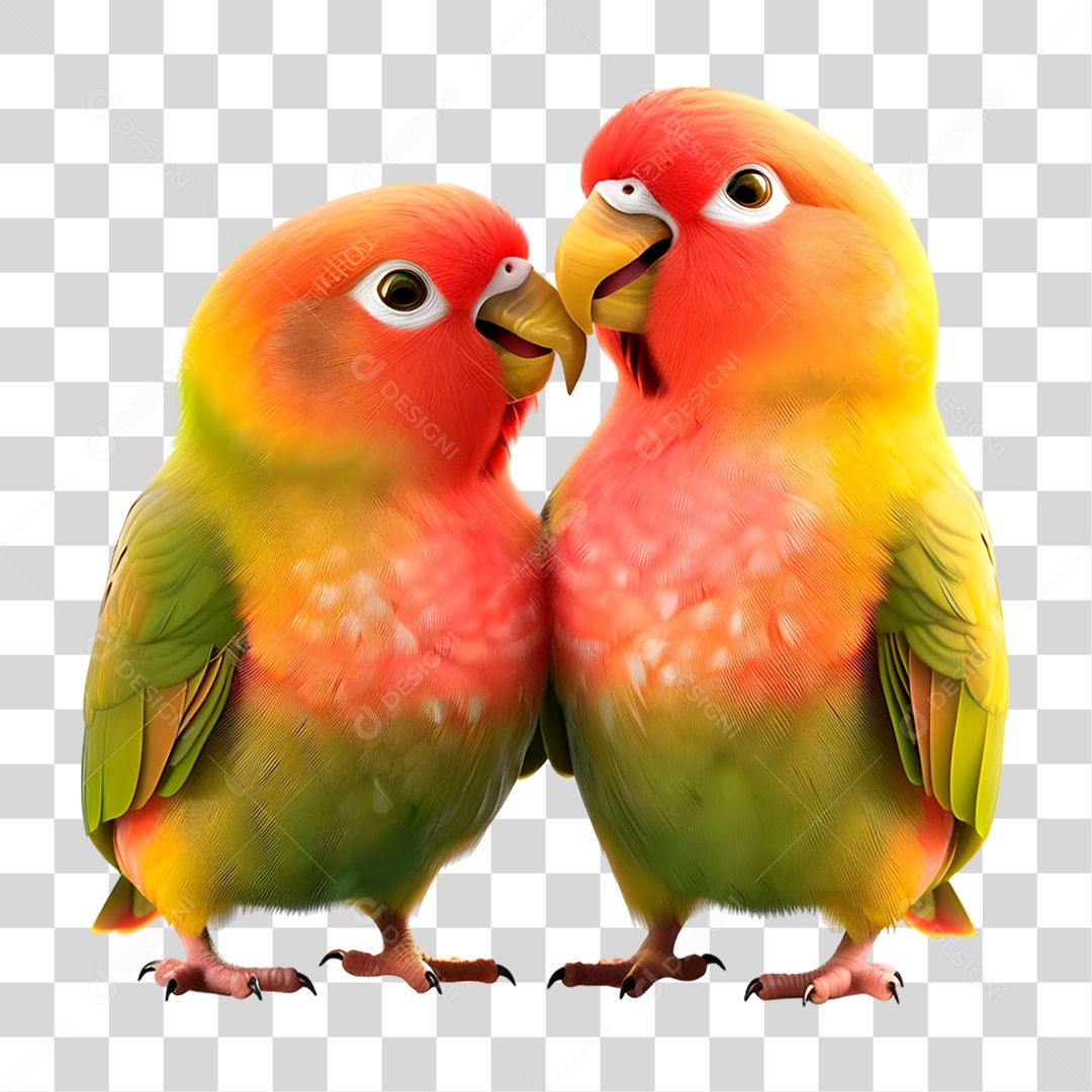 Casal de Papagaio PNG Transparente
