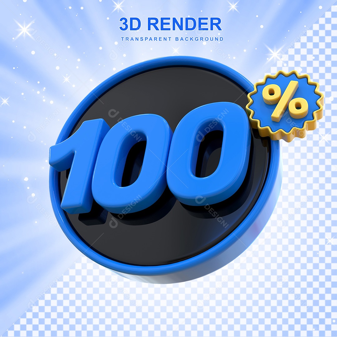 Número 3D 100% Elemento Para Composição PSD